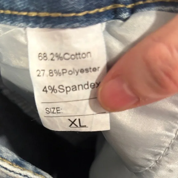 Distressed Blue Women's Jeans - Picture 2 of 3